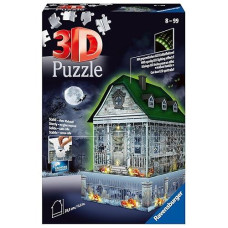 Ravensburger 3D Haunted House Night Jigsaw Puzzle For Adults - Every Piece Is Unique, Softclick Technology Means Pieces Fit Together Perfectly