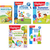 Highlights For Children Summer Learning Pack Preschool-Kindergarten Workbooks, Reading, Steam, Thinking Skills