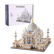 Lukhang Big Size Architecture Taj Mahal Model Building Set - 3950Pcs Micro Block Kit | Enjoyable, Challenging, Aesthetically Pleasing | Fun For Families, Adults | Mental Distraction