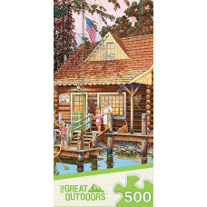 MasterPieces 500-Piece Jigsaw Puzzle - Grandpa's Cabin 14"x19