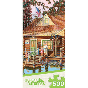 MasterPieces 500-Piece Jigsaw Puzzle - Grandpa's Cabin 14"x19