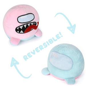Toy Storage World Reversible Plushie Octopus Stuffed Animal Mood Double Sided Plush Toy Happy Angry Pulpo Reversible Plushies Toys Doll Game Flip Impostor Fluffy 6 Inch (Pink Blue)