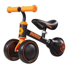 Ayeku Baby Balance Bike For 1 Year Old Boy Gifts Toddler Bike For One Year Old Toys 1 St First Birthday Gifts Baby Toys 12-24 Months, Orange Black