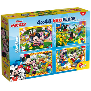 Lisciani Giochi 86627 Disney Puzzle Supermaxi 4 X 48 Mickey Puzzle For Children