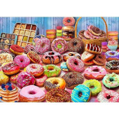 Huadada Jigsaw Puzzles For Adults 1000 Pieces, Donuts Interlock Perfectly Letter On Back No Dust, Home Decor Birthday Party Gift Toy For Men Women Olders Seniors (27.5"X19.6"), 1:1 Poster