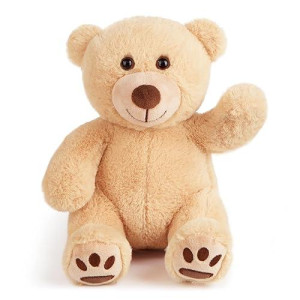 Lotfancy Teddy Bear Stuffed Animal, 8'' Brown Baby Bear Plush Toy, Gift For Kids Boys Girls