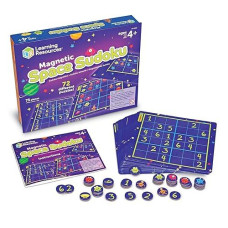 Learning Resources Magnetic Space Sudoku - 72 Pieces, Ages 4+ Space Games For Kids, Sudoku For Kids