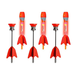 Zing Firetek Arrow Refill Pack - Includes 3 Red Firetek Zonic Whistling Arrows And 3 Red Suction Cup Arrows, Outdoor Play, For Ages 14 And Up