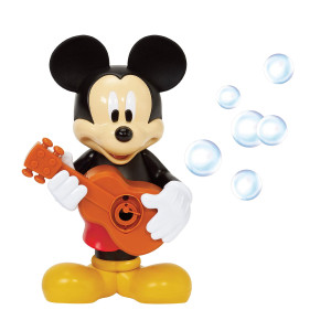 Little Kids Disney Mickey Mouse Action Bubble Blower Machine, Includes Bubble Solution, Multi