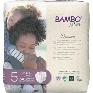 Bambo Nature Premium Baby Diapers (Sizes 0 To 6 Available), Size 5, 25 Count