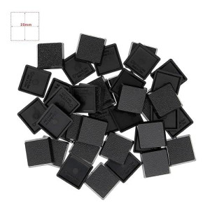40Pcs 25Mm Square Black Miniature Model Bases For Tabletop Or Miniature Wargames (25Mm(0.98Inch), 40Pcs)