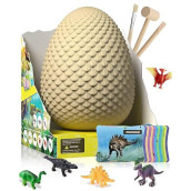 Earth'Scode Jumbo Dino Egg Excavation Dig Kit, Archeology Educational Science Stem Toy, Crafts Gift For Kids