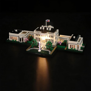 Lmtic Led Lighting Kit For (Architecture The White House) Building Blocks Model-Light Set Compatible With Lego 21054 (Not Included The Lego Sets)