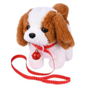 Worwoder Plush Saint Bernard Toy Puppy Electronic Interactive Pet Dog - Walking, Barking, Tail Wagging, Stretching Companion Animal For Kids (Saint Bernard)