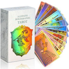 Magicseer Rainbow Tarot Cards Decks, Tarot Card And Book Sets For Beginners, Holographic Tarot Deck