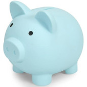 Hizgo Piggy Bank | Plastic Piggy Bank | Coin Bank For Kids | Baby Shower & Birthday & Children'S Day Nursery Decor | Blue