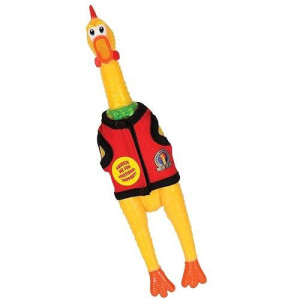 Archie Mcphee Multicolor Rubber Emotional Support Chicken Play Figure - 13 Inch, No Assembly Required