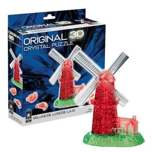 Bepuzzled | Windmill Deluxe Original 3D Crystal Puzzle, Ages 12 And Up
