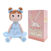 Conzy Baby Dolls Gifts For Girls 44Cm Plush Stuffed Doll Toy In Blue Doll Soft Ragdoll For Infant Toddler Wtih Gift Bag 17.3 Inches In Standing