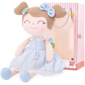 Gloveleya Baby Doll Girl Gifts Cloth Dolls Plush Toy Light Blue 16 Inches With Gift Box