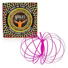 Mozi Glozi Geometric Magic Flow Bracelet - Easy To Use - 3D Bracelet Spiral Toy, Glowing Spinning Bracelet Spiral For Children And Adults (Pink)