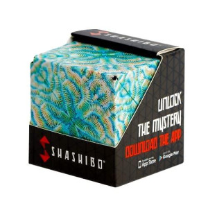 Shashibo Shape Shifting Box - Award-Winning, Patented Fidget Cube W/ 36 Rare Earth Magnets - Transforms Into Over 70 Shapes, Download Fun In Motion Toys Mobile App (Undersea - Explorer Series)