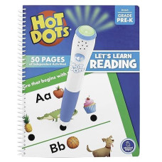 Educational Insights Hot Dots Let'S Learn Pre-K Reading - Learn To Read Preschool Workbook With Interactive Pen, Kids Travel Activity, Ages 3+