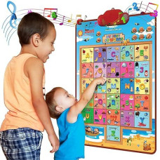 Just Smarty Interactive 100 Words Poster, Kids Learning Toys, Educational Toys For 2 Year Olds, Alphabet Toys, Speech Therapy Toys For Toddlers 1-3, Abc Wall Chart, Alphabet Board For Boys And Girls