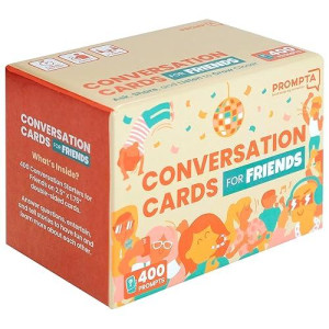 Prompta 400 Conversation Cards For Friends - Casual, Funny Get To Know You Conversation Starters To Connect With Friends