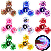 Gigilli Fidget Spinners For Kids 8 Pack, Birthday Party Favors Led Light Up Fidget Toys For Kids Adults, Goodie Bag Stuffers Bulk Glow In The Dark Return Gifts Kids Classroom Prizes