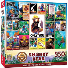 MasterPieces 550 Piece Jigsaw Puzzle for Adults, Family, Or Kids - Smokey Bear - 18x24