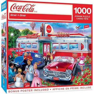 Masterpieces 1000 Piece Jigsaw Puzzle For Adults And Families - Coca-Cola Diner - 19.25"X26.75"