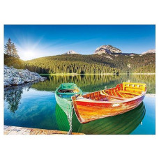 Sitimmger Boats Jigsaw Puzzles For Adults 500 Piece Canoe At Wetland Moraine Lake Canoes Jigsaw Vibrant Challenging Landscape Puzzles For Adults Art For Family Fun Puzzle Games Toys 14.5 X 20