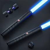 Jvmusaber [??????????????] Double-Bladed Lightsaber Toy, Rgb Usb C Charge Light Saber, 2-In-1 Detachable Alloy Hilt, 12 Colors And 4 Modes & Sounds, For Kid And Adult Children'S Day Gift (Black)