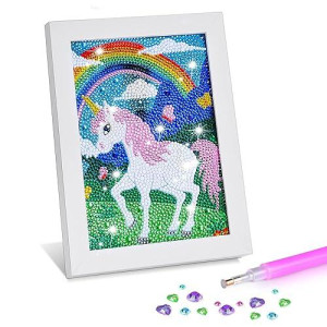 Zaliafei Diamond Art For Kids With Frames, Mosaic Gem Sticker Art Projects Kits, Holiday Crafts Supplies Gifts For Girls Boys Ages 6 7 8 9 10 11 12