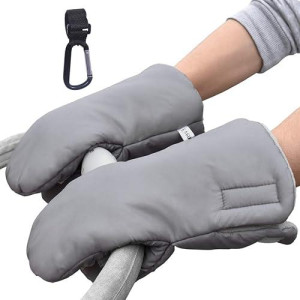 Evencaphy Anti-Freeze Stroller Gloves Universal Stroller Mittens Hand Muffs For Pram Golf Cart Pet Gear Shopping Cart Handbar