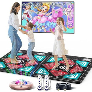 HAPHOM Electronic Dance Mat for TV, Wireless Musical Electronic Cushioned Anti-Fatigue Rugs with HD Camera, Double User Dance Fitness Games Pad, Dance Floor for Kids and Adults, Gift for Girls & Boys