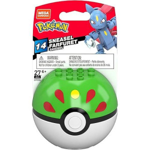 Mega Construx Pokemon Sneasel Poke Ball Building Set