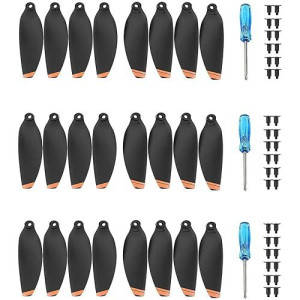 (24 Pcs) Mavic Mini 2/Mini 2 Se/Mini Se/Mini 4K Propellers Compatible With Dji Mini 2/Mini Se/Mini 2 Se/Mini 4K Drone Replacement Low-Noise And Quick-Release Blades Props Accessories (Orange)