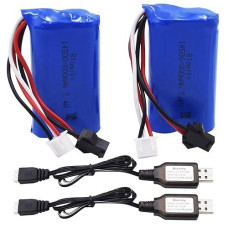 Blomiky 7.4V 600Mah Li-Ion Rechargeable Battery Compatible With Wpl C24 D12 Rc Truck / D12 Battery 2