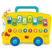 Baby Toy Bus With Songs, Animal Sounds And Numbers. Musical Toys For Toddlers 1-3. Learning And Educational Light-Up School Bus Toy With Volume Control - Baby Toys For 6 Month Old Boys And Girls