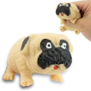 Squishies Sensory Fidget Toy Stress Relief Pug Toy For Adults And Kids Tear-Resistant, Non-Toxic, Squeeze And Stretch For Anxiety Relief To Special Needs, Autism, Disorders And More