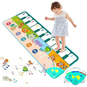 Baby Piano Mat - Jefshon 35 Music Sounds Dance Floor Mat, Music Keyboard Touch Playmat Early Education Learning Musical Toys For Girls Boys Gifts