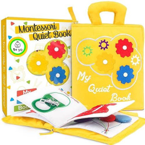 Democa Quiet Book Montessori Toys For 1 2 3 Year Old, Preschool Busy Book For Toddlers 1-3, Travel Road Trip Essentials Kids With Preschool Educational Activities, Sensory Toy For Boys & Girls