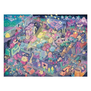 Big Potato Night At The Movies: Movie Jigsaw Puzzle For Adults (1000 Pieces) Filled With 101 Riddles To Solve