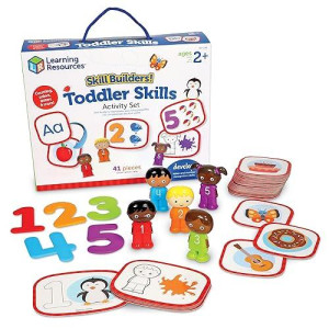 Learning Resources Skill Builders Toddler Skills - 41 Piece Set, Ages 2+ Toddler Learning Activities, Toddler Learning Materials, Homeschool Preschool Supplies, Teaching cards for Toddlers