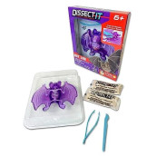 Dissect-It Simulated Synthetic Lab Dissection Toy, Stem Projects For Kids Ages 6+, Animal Science, Biology, Anatomy Home Learning Kit, Great For Young Scientists! - Bat