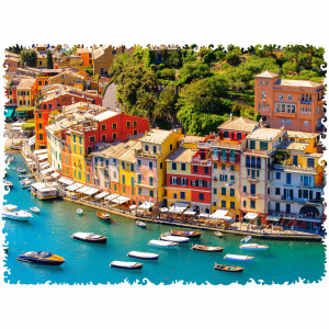 Unidragon Wooden Jigsaw Puzzles - Nature Italian Riviera, 500 Pcs, King Size 16.9X11.8, Beautiful Gift Package, Unique Shape Best Gift For Adults And Kids