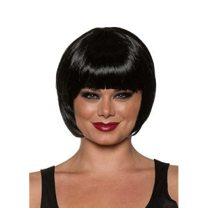 Underwraps Halloween Costume 1920'S Party Flapper Bob Cut Synthetic Wig With Bangs