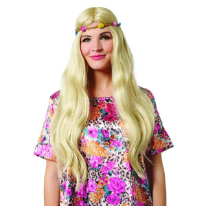 cool cat Adult costume Wig with Headband Blonde